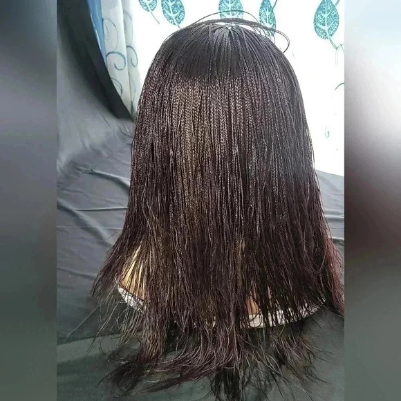 Handmade Micro Braided Wig Yassine Red Wine - Picture 17 of 17